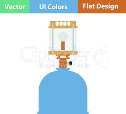 Icon of camping gas burner lamp