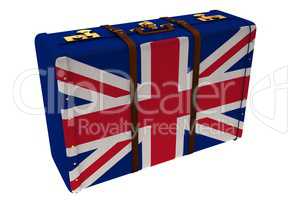 Great Britain flag suitcase