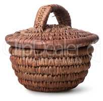 Wicker basket isolated