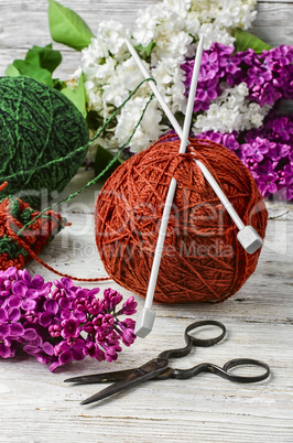 Balls of yarn for knitting