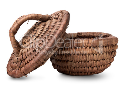 Opened wicker basket