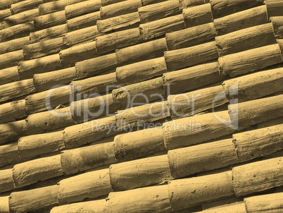 Roof tiles sepia