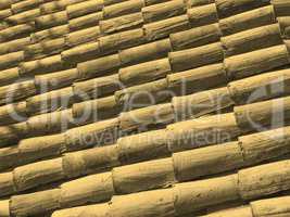 Roof tiles sepia