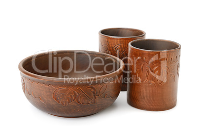 cups and bowl