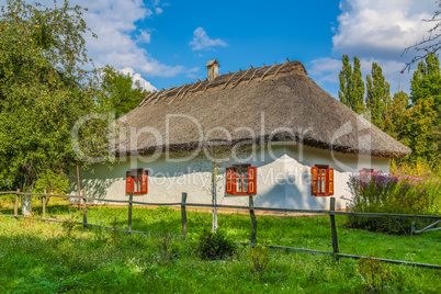 Traditional ukrainian rural cottage