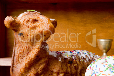 Easter cake in the form of a lamb