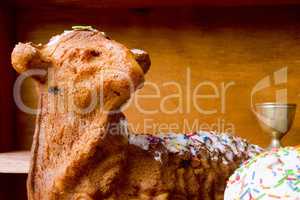 Easter cake in the form of a lamb