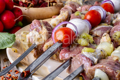 Juicy meat for barbecue