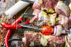 Juicy meat for barbecue