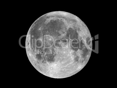 Full moon seen with telescope