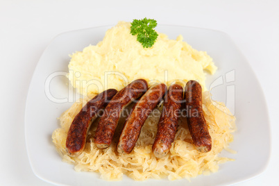 Sauerkraut mit Nürnberger