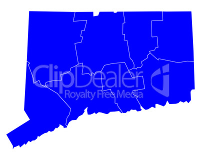 Karte von Connecticut