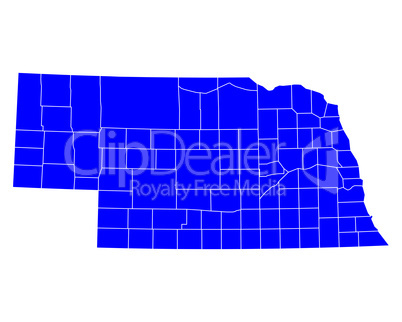 Karte von Nebraska