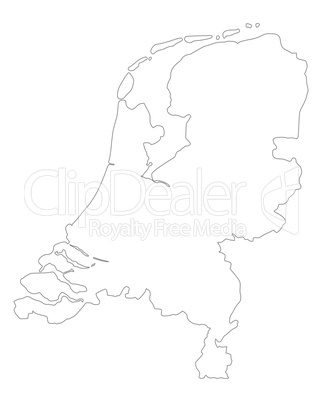 Karte der Niederlande