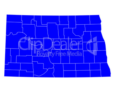 Karte von North Dakota