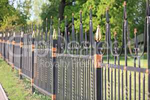 fence with gold decoration