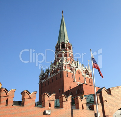 Kremlin tower on sky background