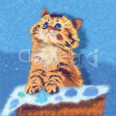 Funny Kitten Illustration