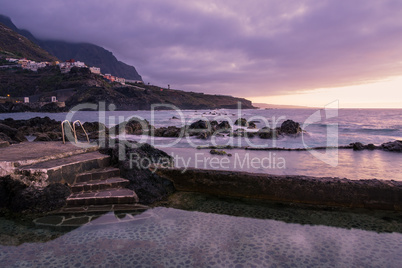 Sonnenuntergang in Garachico auf der Kanarischen Insel Teneriffa