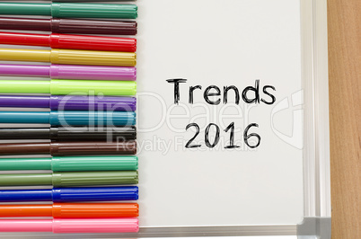 Trends 2016 text concept