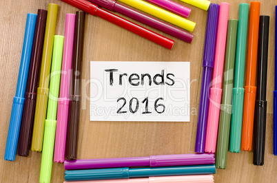 Trends 2016 text concept