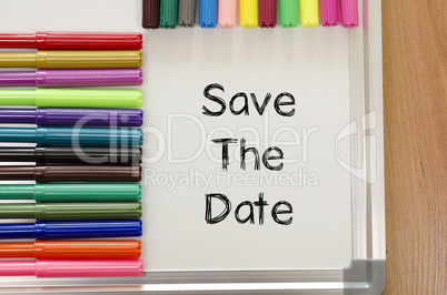 Save the date text concept