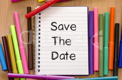 Save the date text concept