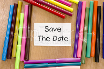 Save the date text concept