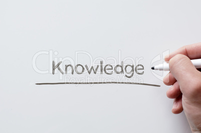 Knowledge written on whiteboard