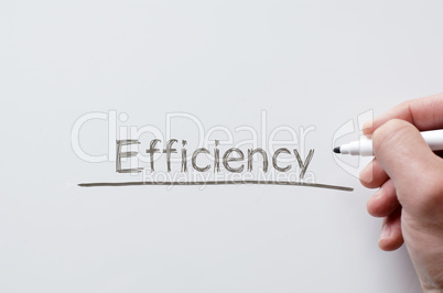 Efficiency written on whiteboard