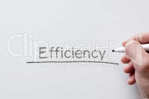 Efficiency written on whiteboard