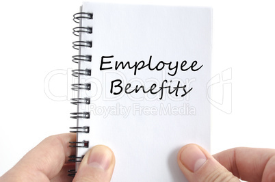 Employee benefits text concept