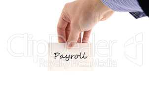 Payroll text concept