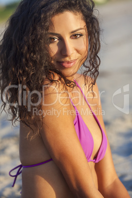 Beautiful Bikini Woman Girl At Beach