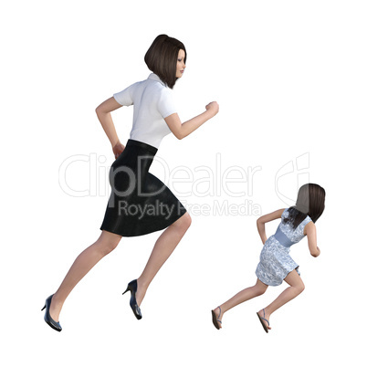 Mother Daughter Interaction of Running Together