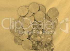 Dollar coins 1 cent wheat penny cent - vintage