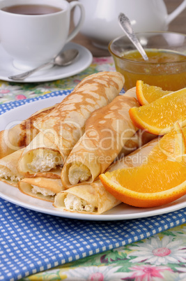 Pancake with cottage cheese