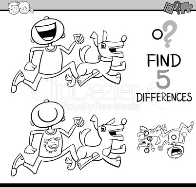 differences task coloring book