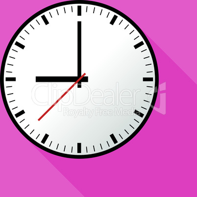 Clock icon, Vector illustration, flat design EPS10