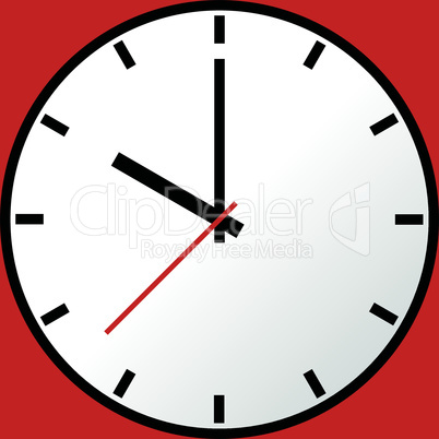 Clock icon, Vector illustration, flat design EPS10