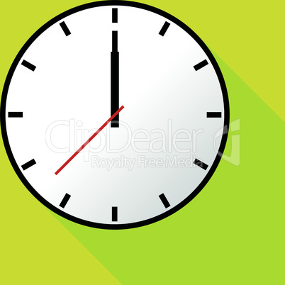 Clock icon, Vector illustration, flat design EPS10