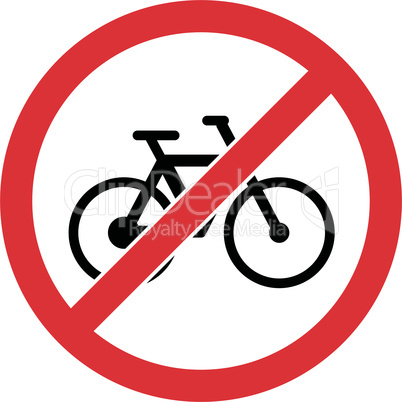 No bicycle sign Vector illustration. Flat design.