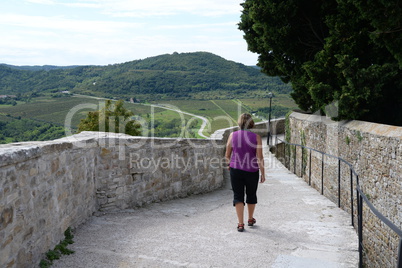 Stadtmauer von Motovun, Kroatien