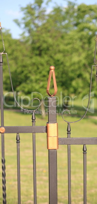 fence with gold decoration