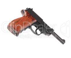 pneumatic pistol isolated on white
