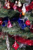 toys on green christmas fir