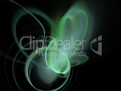 image of one Digital Fractal on Black Color