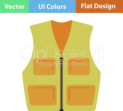 Flat design icon of hunter vest