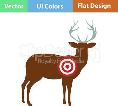 Icon of deer silhouette with target