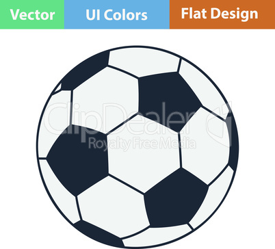 Flat design icon of football ball